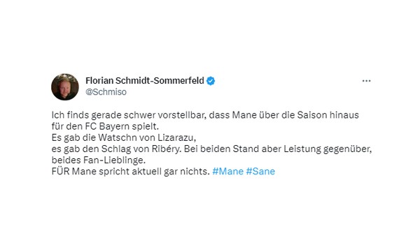 FC Bayern, Sadio Mane, Leroy Sane, network reactions