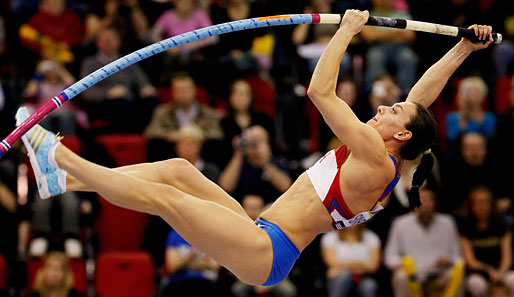 Jelena Issinbajewa gewann 2004 und 2008 die olympische Goldmedaille im Stabhochsprung