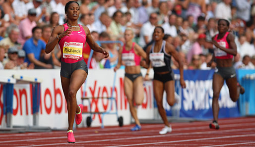 Sanya Richards (l.) gewann bei den Olympischen Spielen 2008 die Bronzemedaille im 400-Meter-Lauf