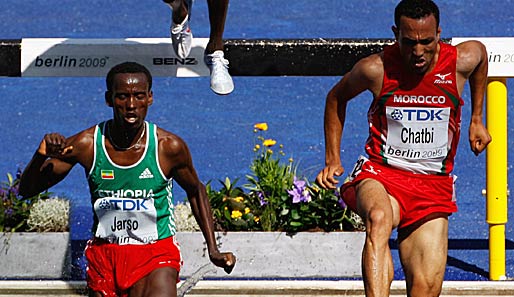 Jamal Chatbi (r.) sorgte bei der Leichtathletik-WM für den ersten aufgeflogenen Dopingfall
