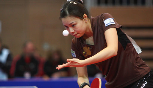 Jiaduo Wu sicherte sich bei der EM in Stuttgart den Titel im Damen-Einzel