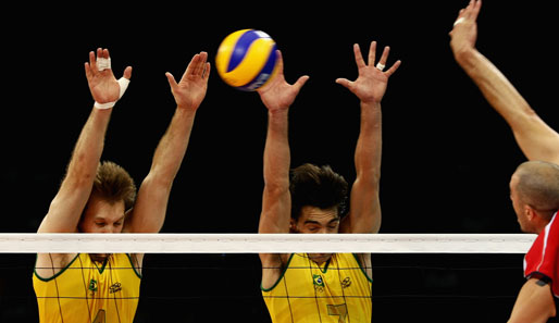 Giba (r.) ist mit dem brasilanischen Nationalteam amtierender Volleyball-Weltmeister