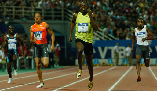 Der schnellste Mann der Welt: Usain Bolt (M.) gewann bei der WM in Berlin drei Goldmedaillen
