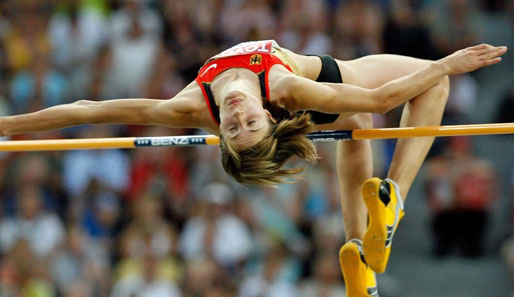 Meike Kröger gewann mit 1,88 Meter den Hochsprung-Wettbewerb der Frauen
