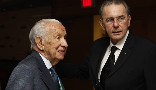 Der frühere und der jetzige IOC-Präsident: Juan Antonio Samaranch (l.) und Jacques Rogge