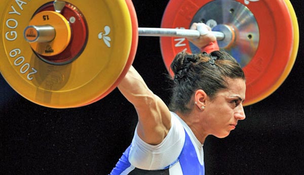 Europameisterin Sibel Simsek schaffte 110 kg im Reißen und 134 kg im Stoßen