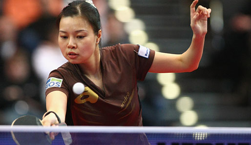 Die für Deutschland spielende Jiaduo Wu wurde 2009 Europameister im Damen-Einzel
