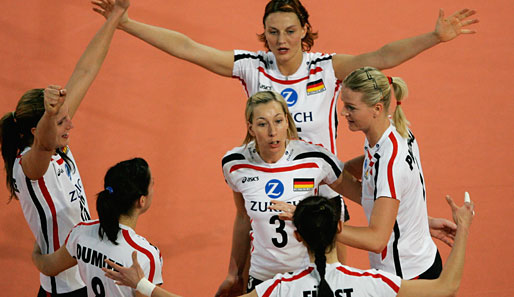 Die deutschen Volleyball-Damen bei der vergangenen Olympiade
