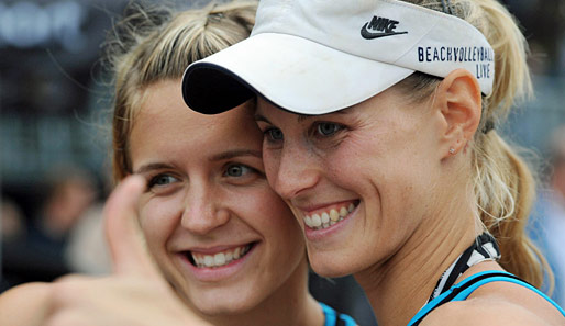 Sara Goller (r.) und Laura Ludwig fehlen noch zwei Siege zum Turniererfolg