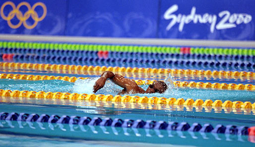 Eric "the eel" Moussambani schwamm in Sydney äquatorialguineischen Landesrekord