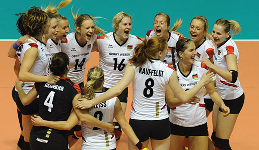 Die deutschen Volleyballerinnen stehen bei der EM im Finale gegen Serbien