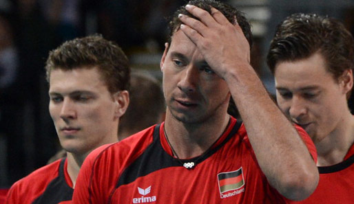 Olympia 2012: Kapitän Björn Andrae (M.) bei der Viertelfinalpleite gegen Bulgarien