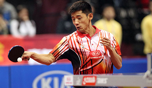 Weltmeister und Olympiasieger Zhang Jike verlor als einziger Chinese ein Duell