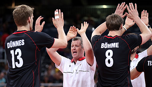 Bundestrainer Vital Heynen durfte sich nach dem Überraschungserfolg mit seinen Jungs freuen