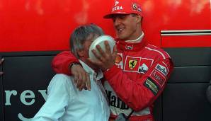 Platz 7: Michael Schumacher (Formel 1) - Führte das Feld in 30 Prozent aller Runden, die er fuhr, an. Insgesamt fuhr er 91 Mal als Erster über die Ziellinie (Rekord). 13 Siege in einer Saison und 7 WM-Titel sind ebenso unerreicht.