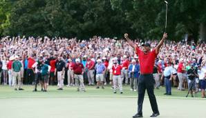 Der Tiger kann´s noch: Fünf Jahre nach seinem letzten PGA-Turnier-Sieg und zahlreichen Skandalen gelingt Tiger Woods bei der TOUR CHAMPIONSHIP sein nächster Streich. Dabei streicht er neun Millionen Dollar Preisgeld ein.
