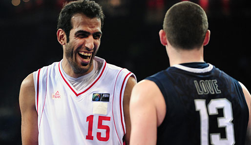 Hat gut lachen: Grizzlies-Reservist Hamed Haddadi überzeugte bei der WM