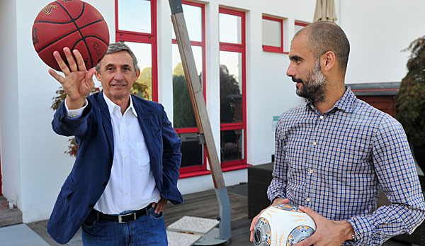Star-Trainer unter sich: Svetislav Pesic und Pep Guardiola stehen für Erfolg