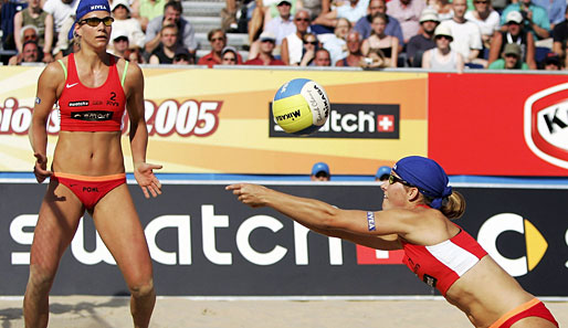 Stephanie Pohl (l.) und Okka Rau beenden ihre Beachvolleyballkarriere