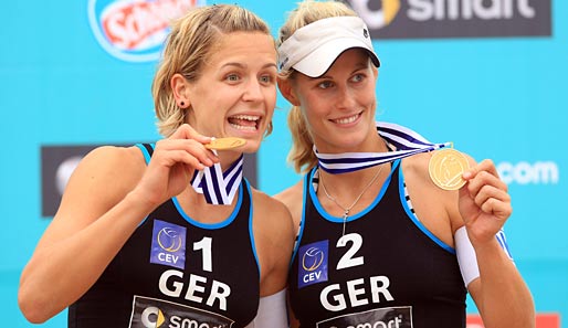 Laura Ludwig und Sara Goller holten bereits 2008 den Europameister-Titel