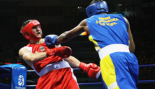 Bei Olympia 2008 scheiterte Konstantin Buga (l.) in Runde eins an Carlos Gongora aus Ecuador