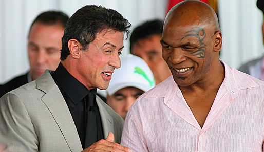 Sylvester Stallone (l.) und Mike Tyson wurden in die Hall of Fame des Boxens aufgenommen