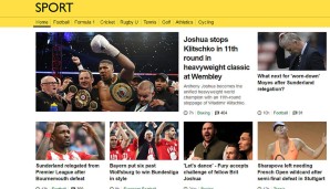 Wir präsentieren die vergleichsweise doch sachlich angehauchte BBC: "Joshua stoppt Klitschko in der 11. Runde" - absolut richtig!