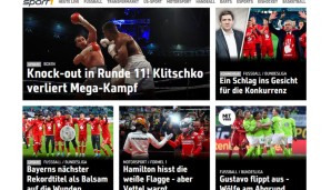 Eingerahmt von der Bayern-Meisterschaft hat Sport1 den "Mega-Kampf" als ersten Aufmacher thematisiert