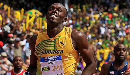 Usain Bolt gewann bei den Olympischen Spielen in Peking Gold im Dreierpack
