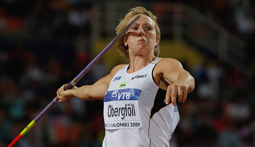 Christina Obergföll warf 2009 mit 68,40 Metern Weltjahresbestleistung