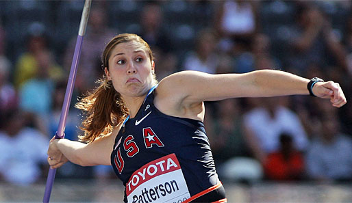 Kara Patterson bei ihrem 66,67m-Wurf