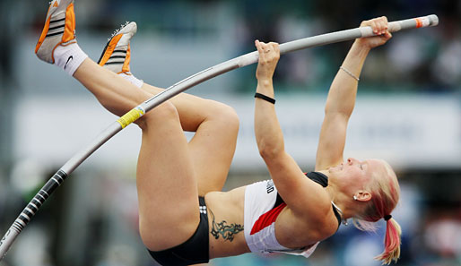 Martina Strutz verbesserte den deutschen Rekord in Karlsruhe um einen Zentimeter auf 4,78 Meter
