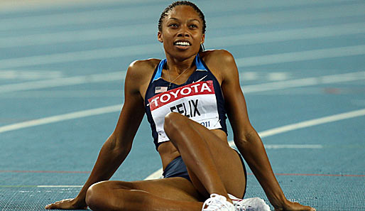Die Amerikanerin Allyson Felix wurde über 400 Meter nur Zweite