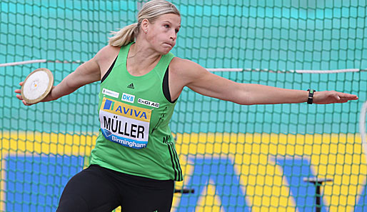 Nadine Müller gewann bei der Leichtathletik-WM in Daegu Silber im Diskuswerfen