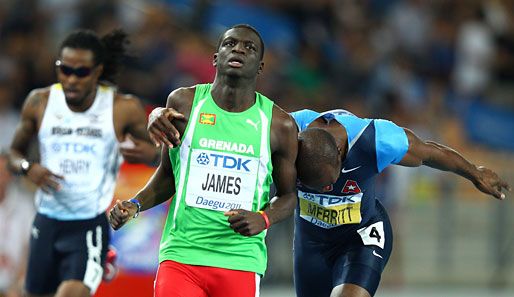 Kirani James (m.) gewann bei der Leichtathletik-WM in Daegu die Goldmedaille über 400m