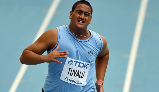 Auf den Spuren von Usain Bolt: Kugelstoßer Sogelau Tuvalu beißt über die 100 Meter