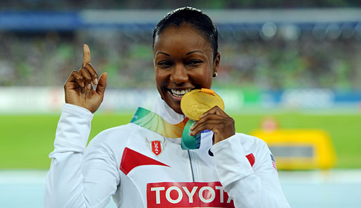 100m-Weltmeisterin Carmelita Jeter wurde mit dem Jesse Owens Award 2011 ausgezeichnet