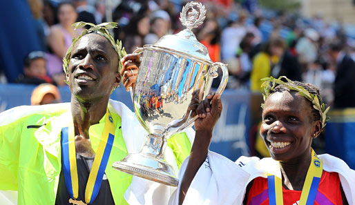 Wesley Korir und Sharon Cherop triumphierten beim 116. Boston-Marathon