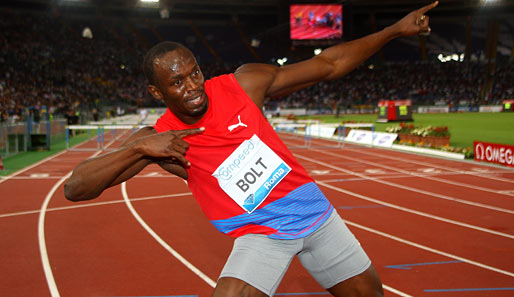 Usain Bolt gewann zuletzt in Rom in 9,76 Sekunden