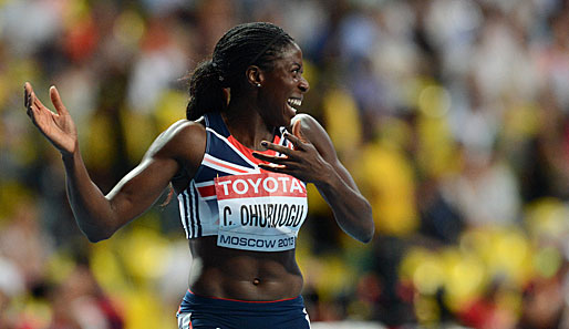 Christine Ohuruogu gewann Gold nach einem Foto-Finish gegen Amantle Montsho aus Botswana