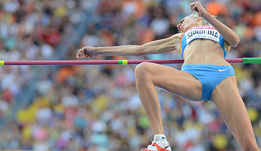 Swetlana Schkolina hat bei der Heim-WM in Moskau die Goldmedaille gewonnen