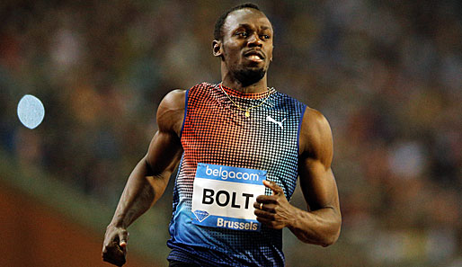 Usain Bolt hat sich beim Saisonabschluss in Belgien in starker Form präsentiert