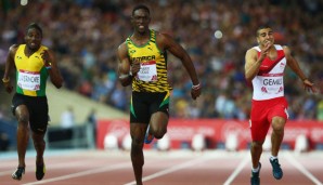 Kemar Bailey-Cole (M.) holte sich bei den Commonwealth Games die Goldmedaille