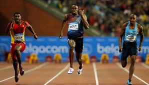 Usain Bolt (m.) stört sich an der englischen Presse