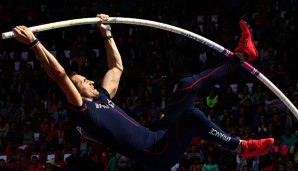 Renaud Lavillenie verbesserte im Februar den Weltrekord auf 6,16 Meter