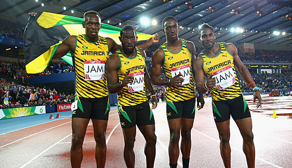 Usain Bolt und die Staffel siegen in Glasgow