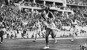 Jesse Owens triumphierte auch 1936 in Berlin, als er vier Goldmedaillen holte