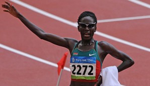 Catherine Ndereba gewann bei den olympischen Spielen in Athe und Peking jeweils die Silbermedaille