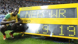 Usain Bolt sicherte sich in Berlin zwei Weltrekorde