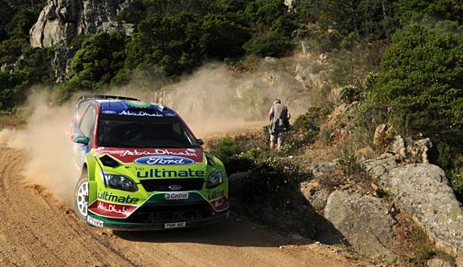 Ford-Pilot Jari-Matti Latvala bei der Sardinien-Rallye